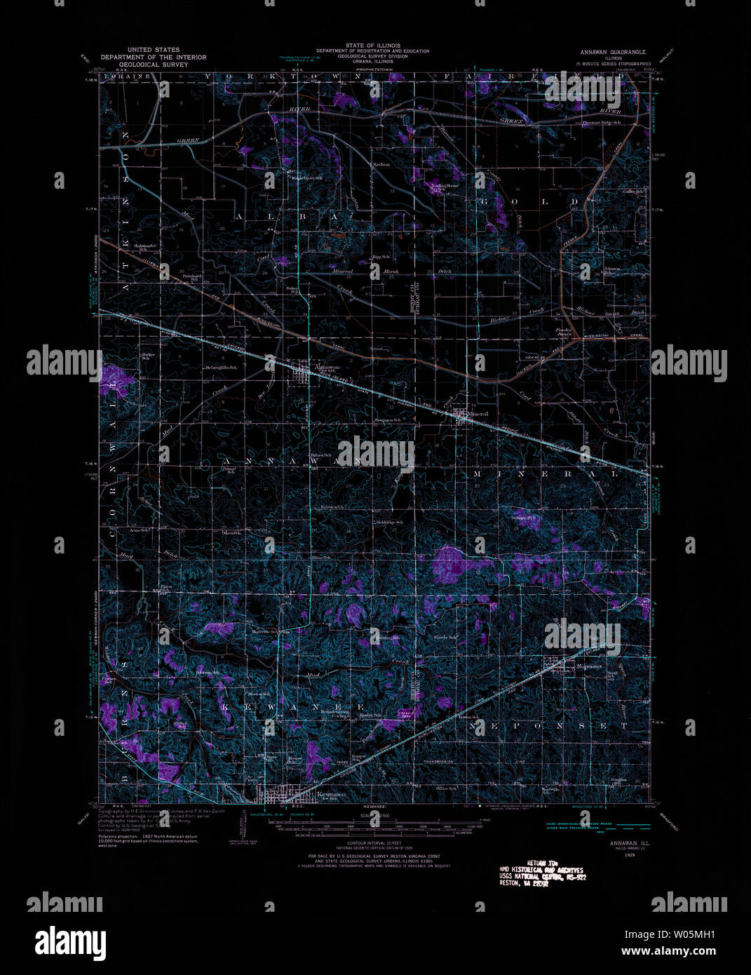 Annawan illinois map hires stock photography and images Alamy