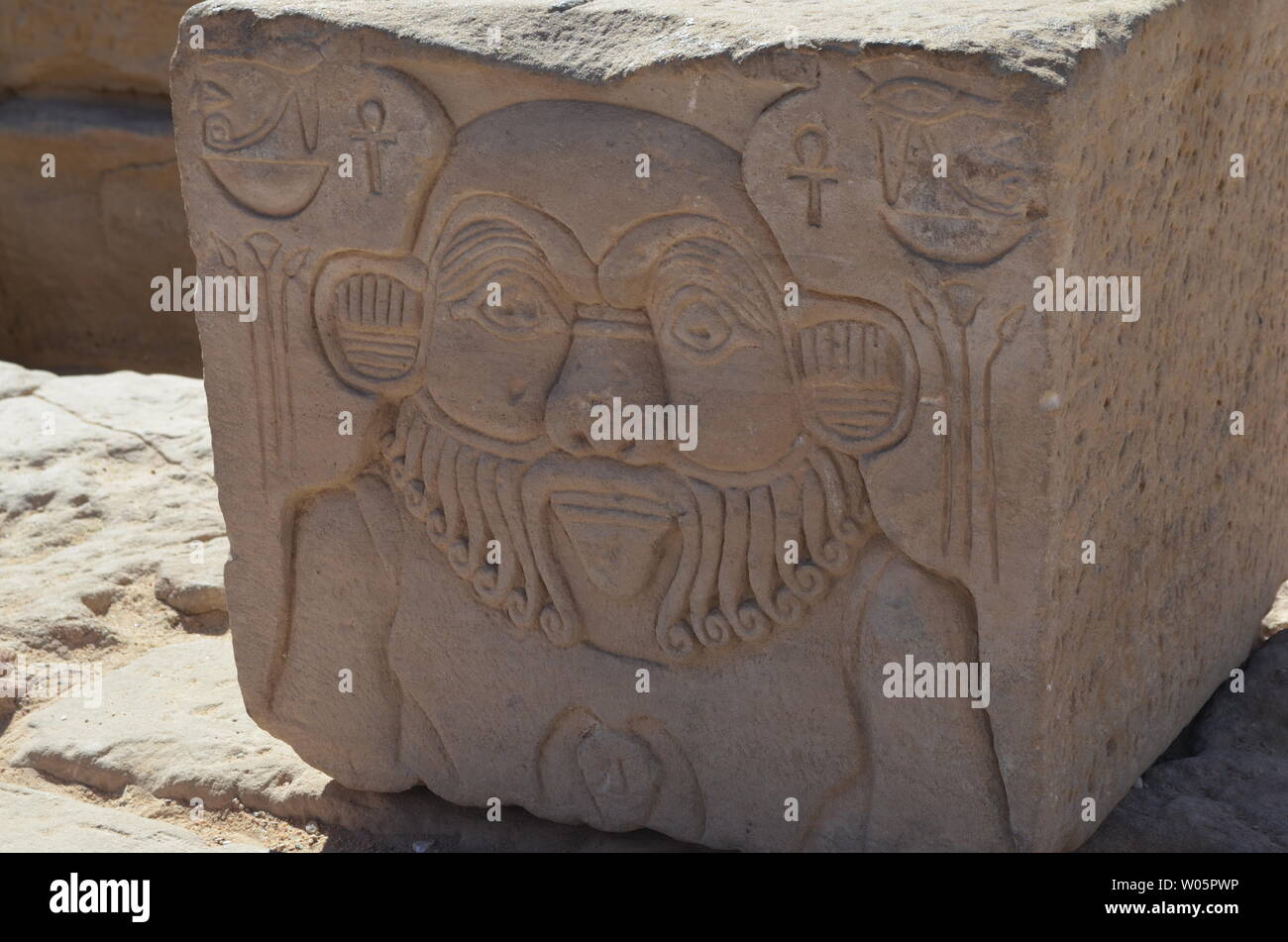 Temple of Philae, Egypt, Face Stock Photo