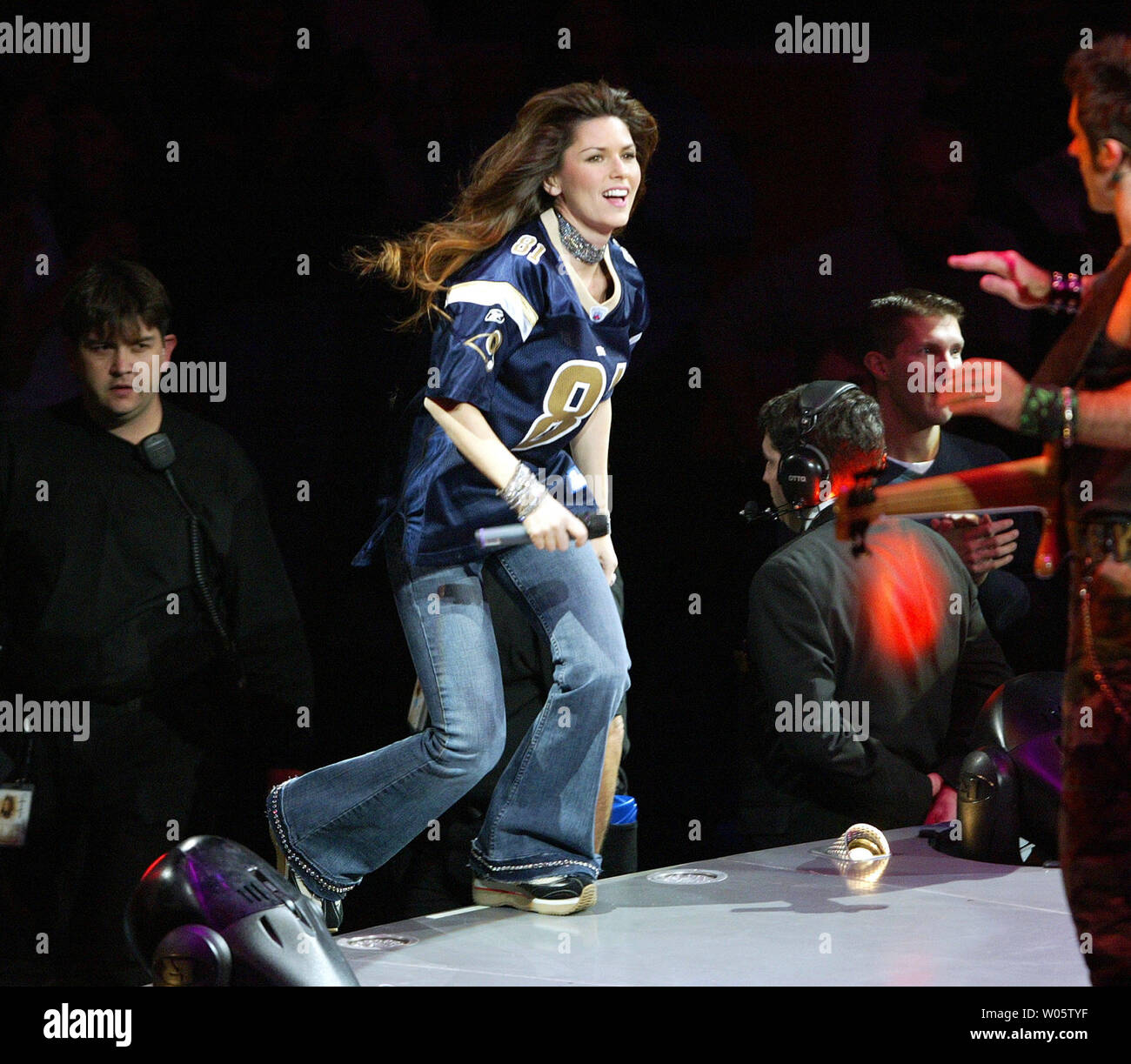 Country singer Shania Twain performs her "Up" concert in the round at the Savvis Center in St