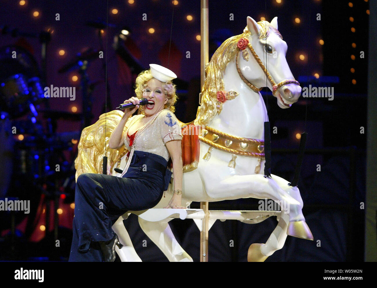 Singer Bette Midler entertains the crowds during her "Kiss My Brass