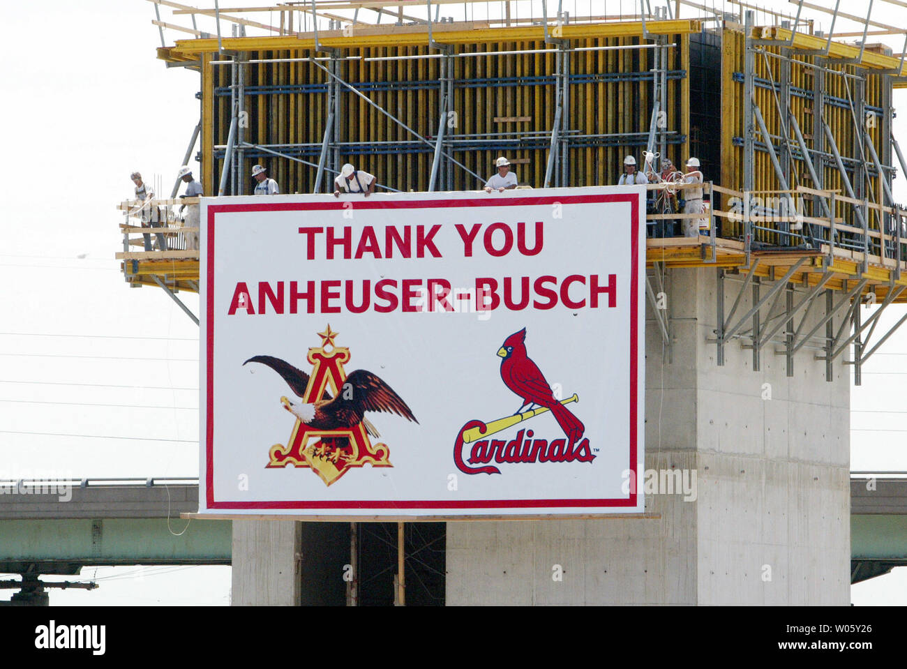 Construction Workers Working On The New Baseball Stadium For The