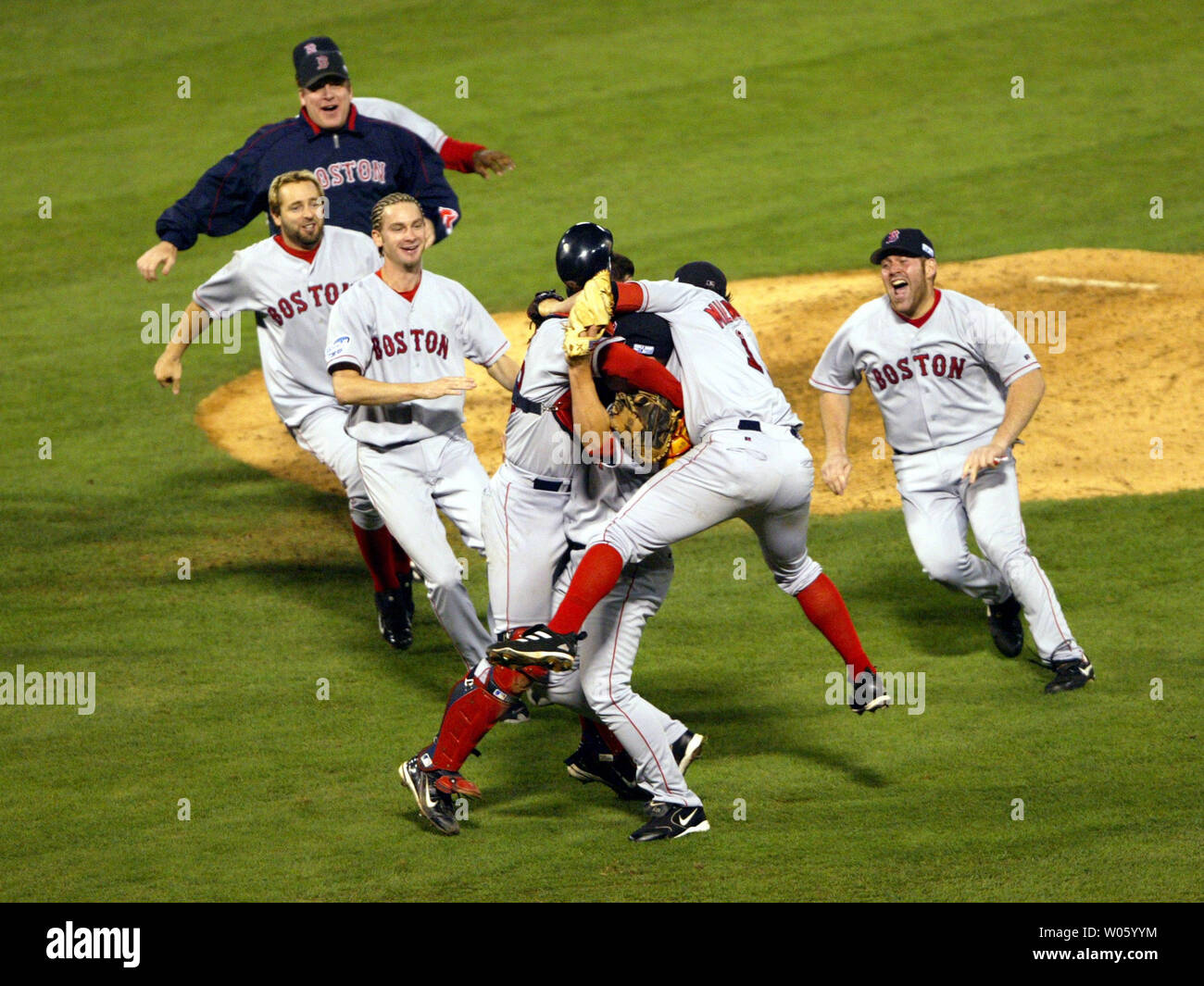 The final out of the last FOUR Red Sox WORLD SERIES CHAMPIONSHIPS! 