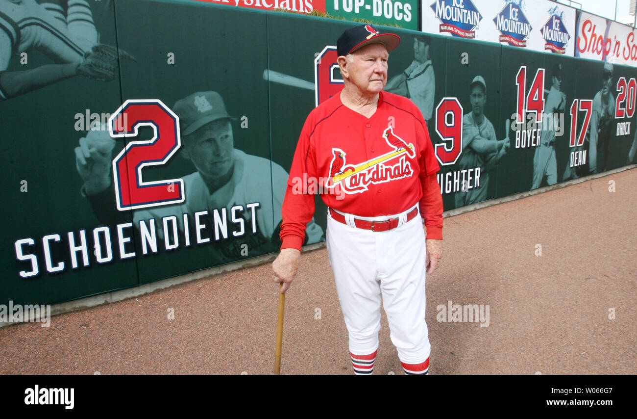 Men's St. Louis Cardinals #2 Red Schoendienst Authentic Green Salute to  Service Baseball Jersey