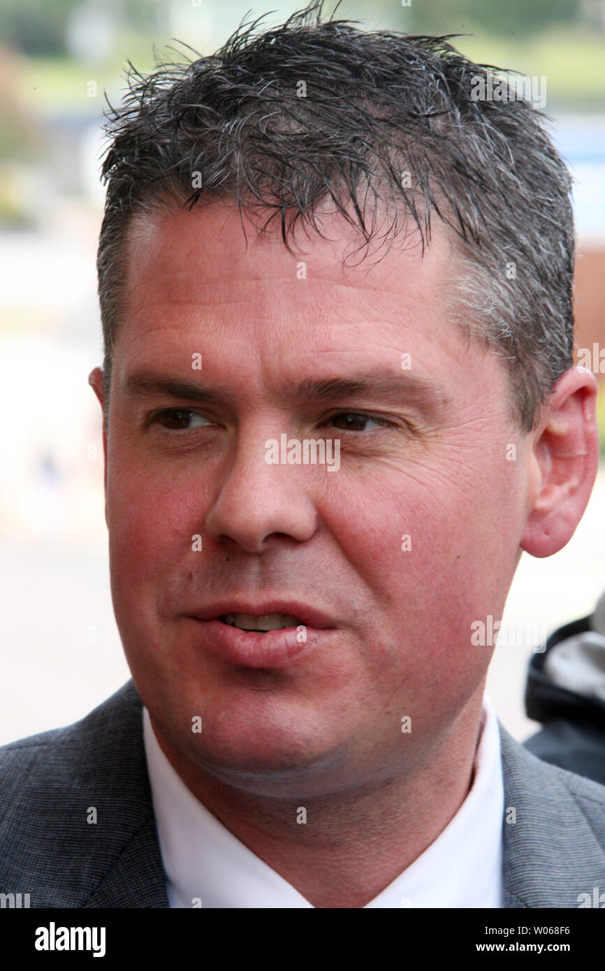 Attorney Dan Briegel talks to reporters about his client Shannon Torrez