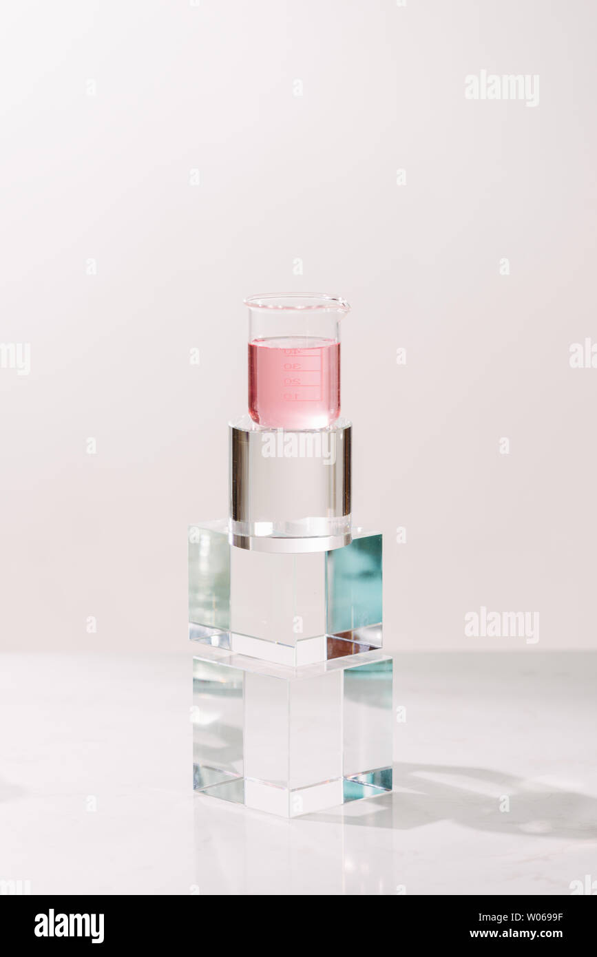 Process of making perfumes. Laboratory experiment ingredient extract