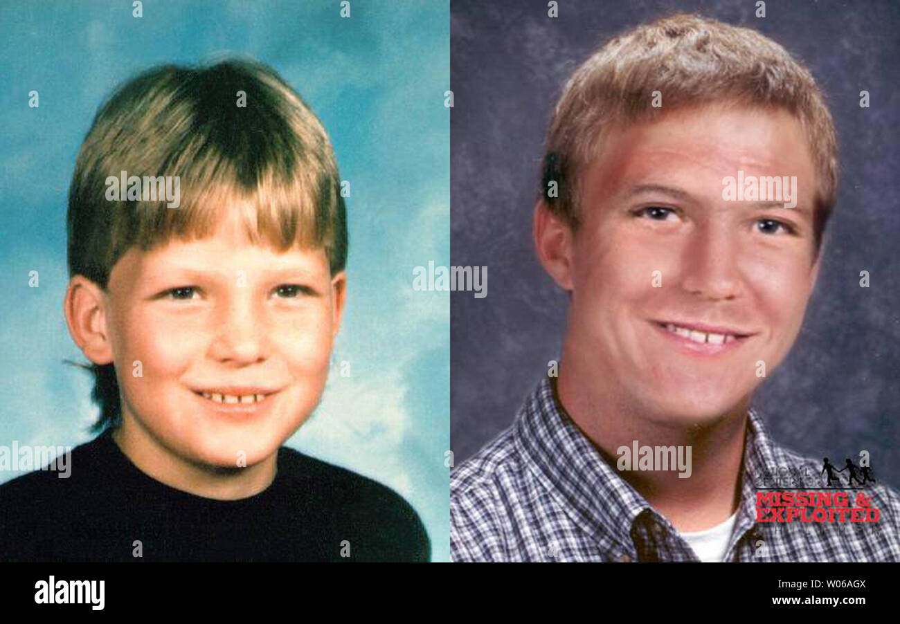 The family of a boy who went missing on July 25, 1991, has launched a new website in celebration of his birthday that they hope will locate the boy now 27 years old, in Moscow Mills, Missouri on March 17, 2007. Charles Arlin Henderson photo (L ) is what he looked like at the time of disappearence at age 11. The photo (R) is shown age-progressed to 27 years. He was last seen as he was riding his bike near his home. Arlin has blonde hair and blue eyes. The web site address is www.lookforarlin.com.   (UPI Photo/National Center for Missing and Exploited Children) Stock Photo