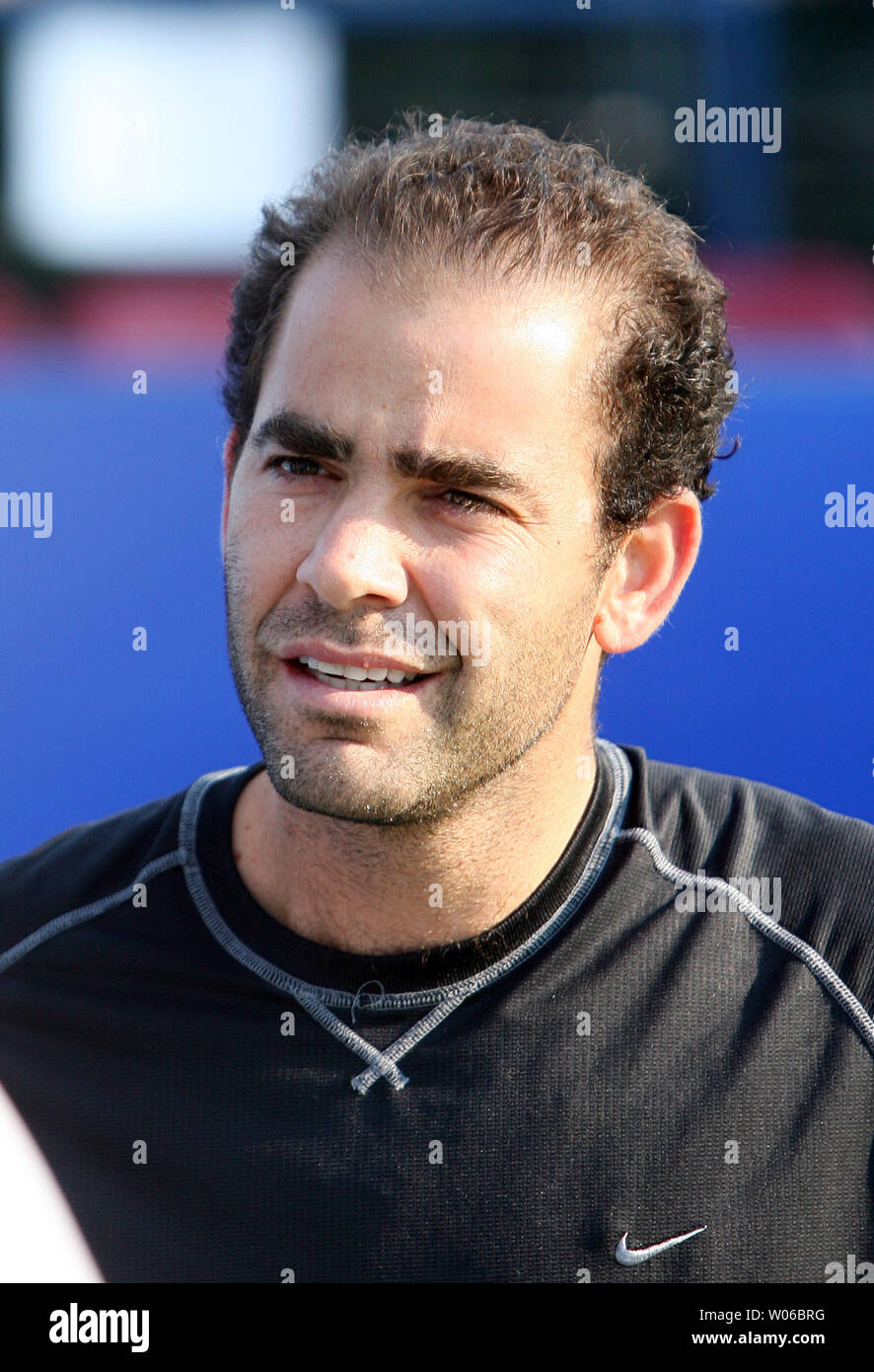Seventime Wimbledon Tennis Champion Pete Sampras talks with fans