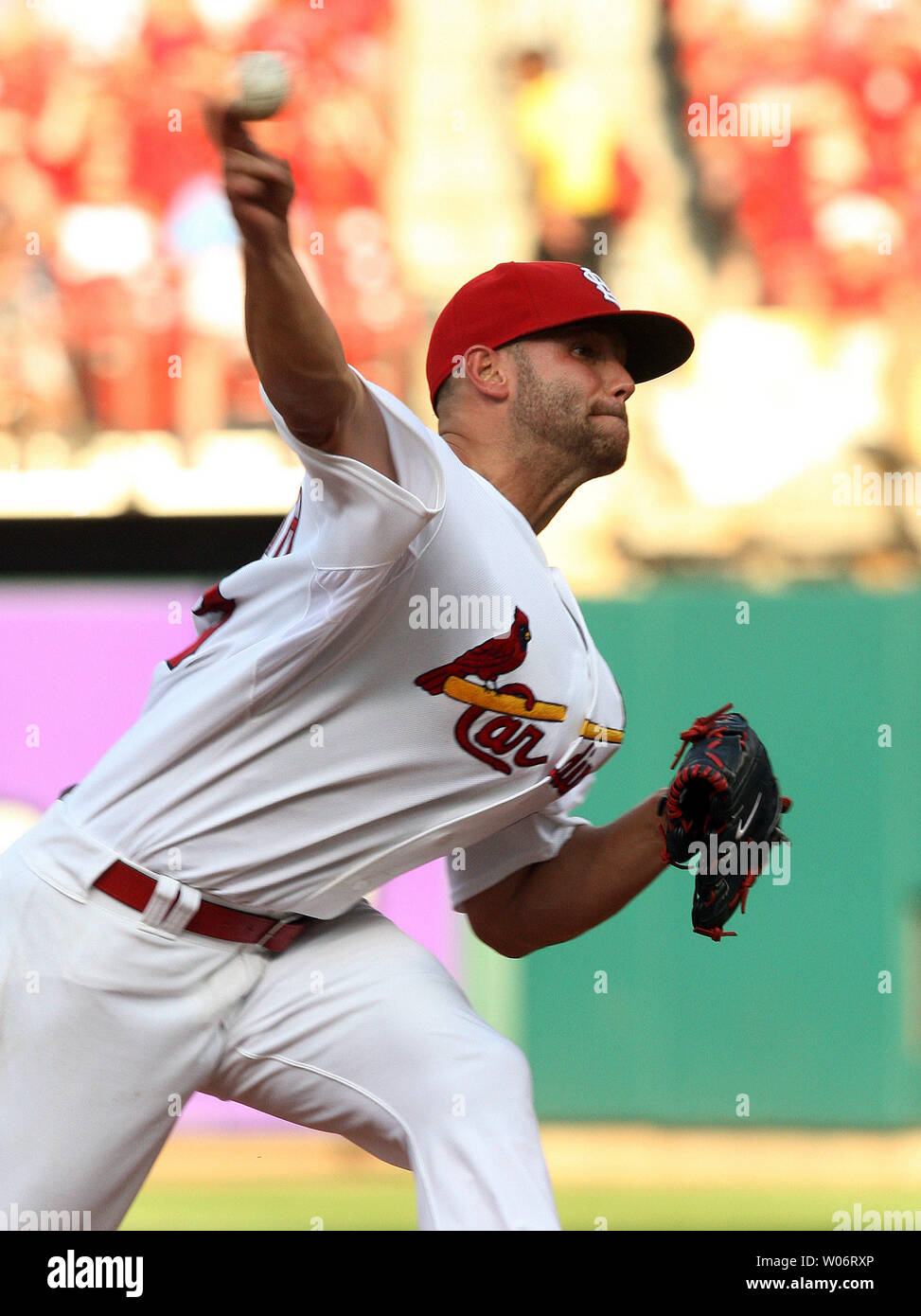 St. Louis Cardinals starting pitcher Blake Hawksworth delivers a pitch