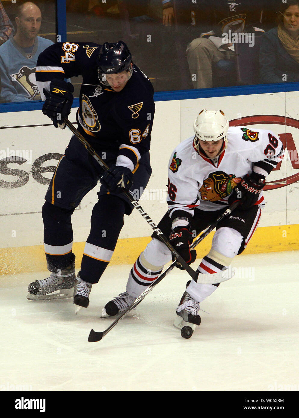 Jan. 08, 2012 - Chicago, Illinois, U.S - Chicago right wing Marian Hossa  (81) skates with the puck during the NHL game between the Chicago  Blackhawks and the Detroit Red Wings at