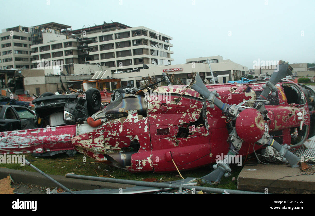 The Helicopter At Saint Johns Hospital Lies Destroyed