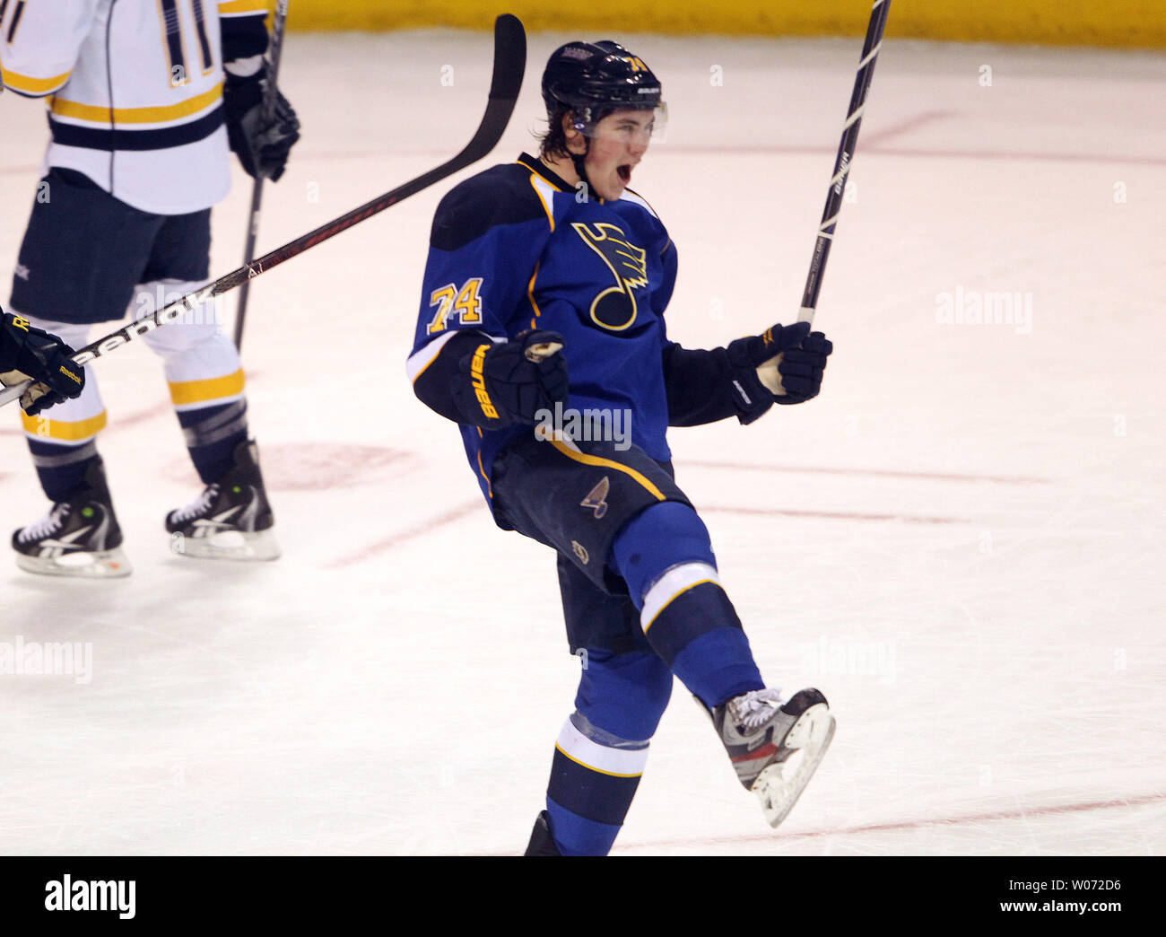 NHL player profile photo on St. Louis Blues' Paul Kariya during a recent  game in Calgary, Alberta. The Canadian Press Images/Larry MacDougal  (Canadian Press via AP Images Stock Photo - Alamy