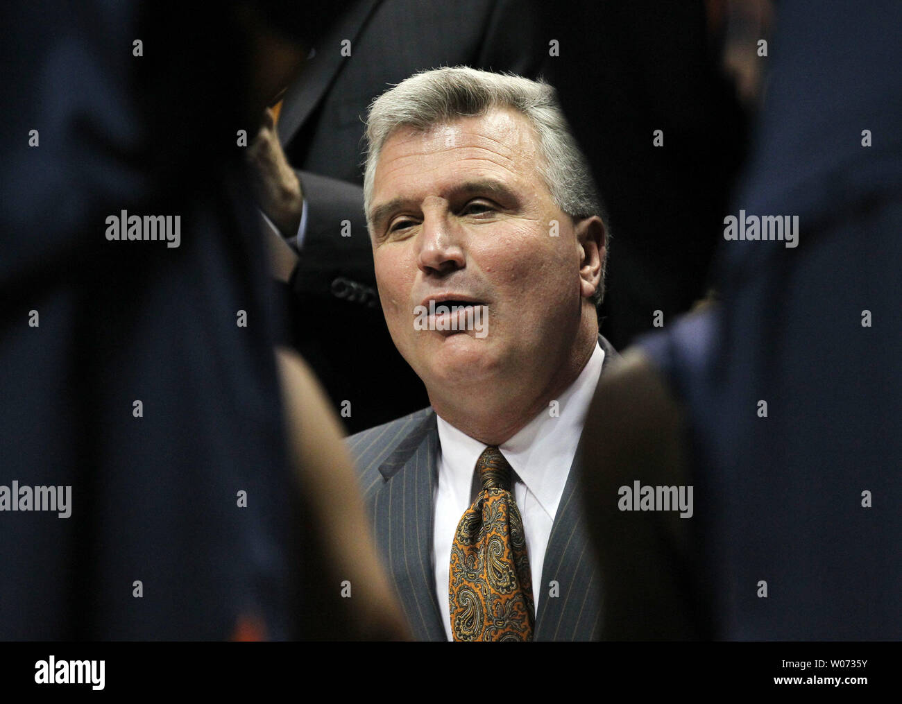 Illinois Head basketball coach Bruce Weber, shown in this December 21, 2011 file photo, has been fired by the University in Champaign, Illinois on March 9, 2012. Weber in his ninth year, guided Illinois to a 17-15 record this season. UPI/Bill Greenblatt/Files Stock Photo