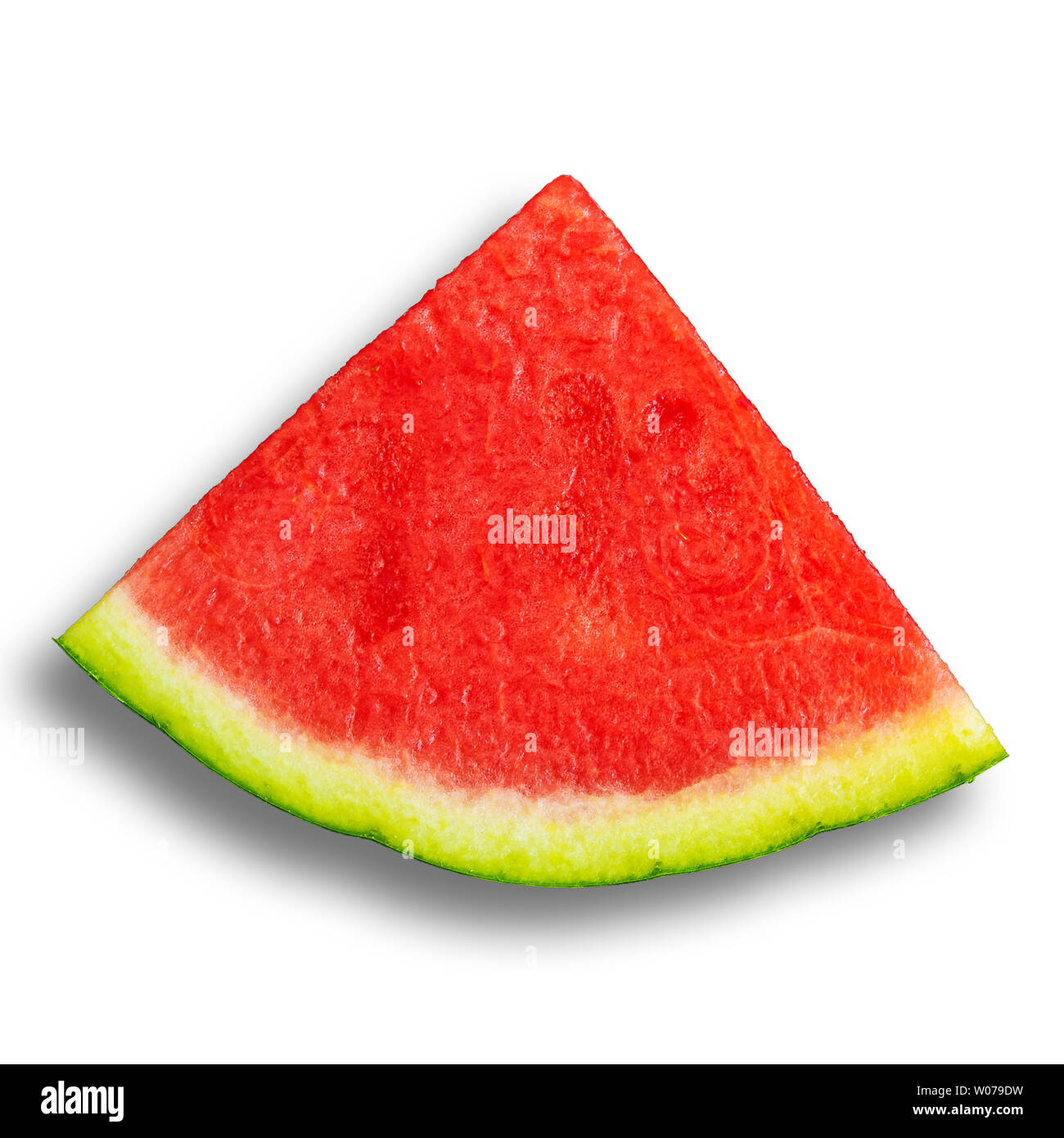 slice of fresh juicy watermelon isolated on white background Stock Photo