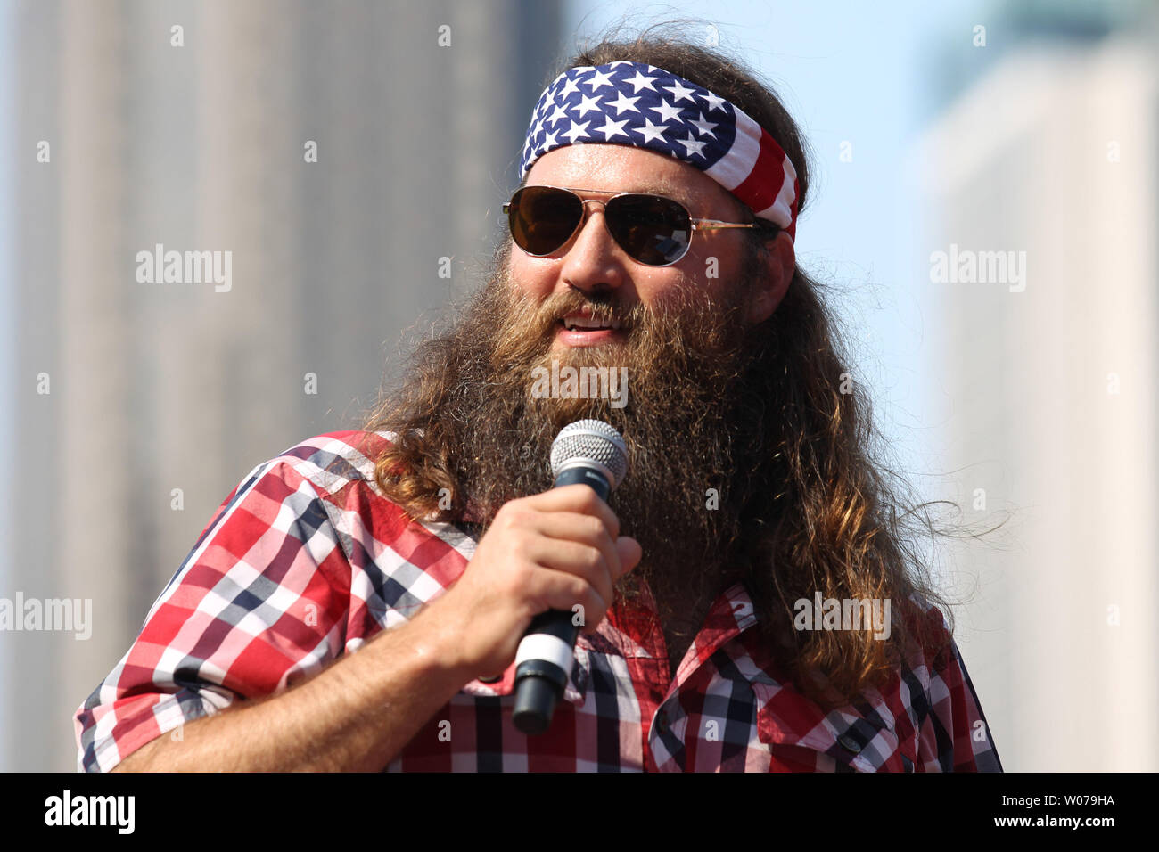 A e television s duck dynasty star willie robertson speaks to the