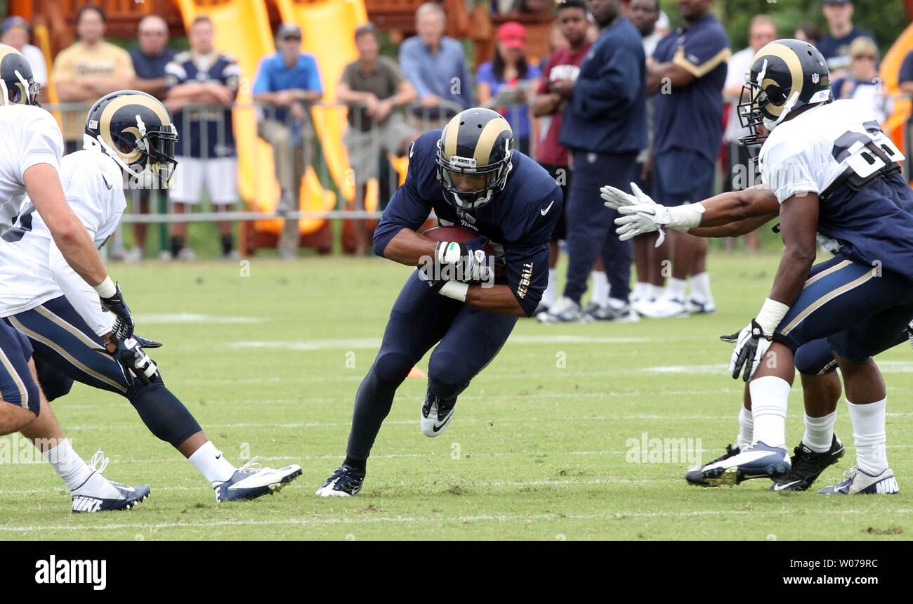 St. Louis Rams Cameron Graham runs the football during training camp at the  team practice facility in Earth City , Missouri on July 29, 2013. UPI/Bill  Greenblatt Stock Photo - Alamy