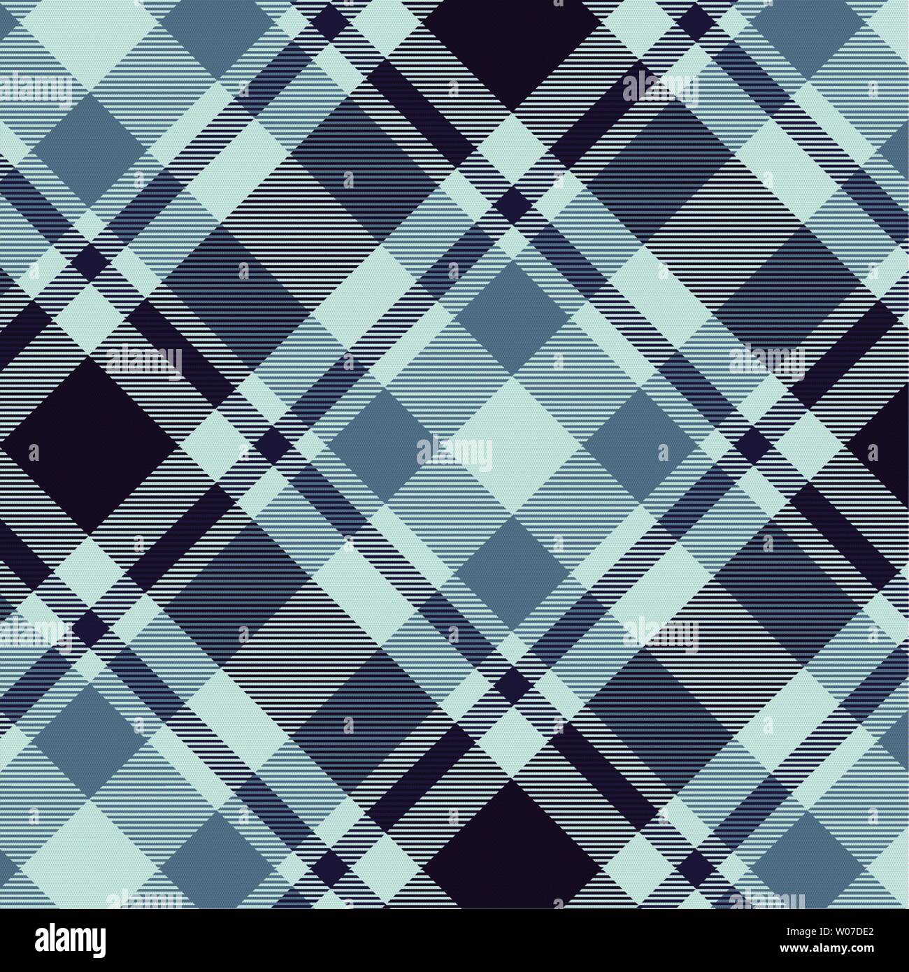 Tartan Pattern in purple and light blue. Texture for plaid, tablecloths, clothes, shirts, dresses, paper, bedding, blankets, quilts and other textile Stock Vector