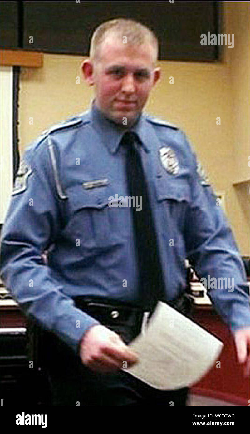 St. Louis County Prosecutor Robert McCulloch has just announced that the grand jury1s decision not to indict Ferguson police officer Darren Wilson in the Aug. 9 shooting death on Michael Brown on November 24, 2014, at the Buzz Westfall Justice Center in Clayton, Missouri. The photo of police officer Wilson in an undated video grab.     UPI Stock Photo