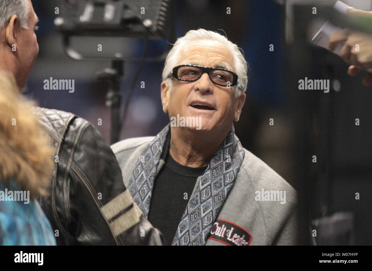 A&E Television's Storage Wars cast member Barry Weiss talks with