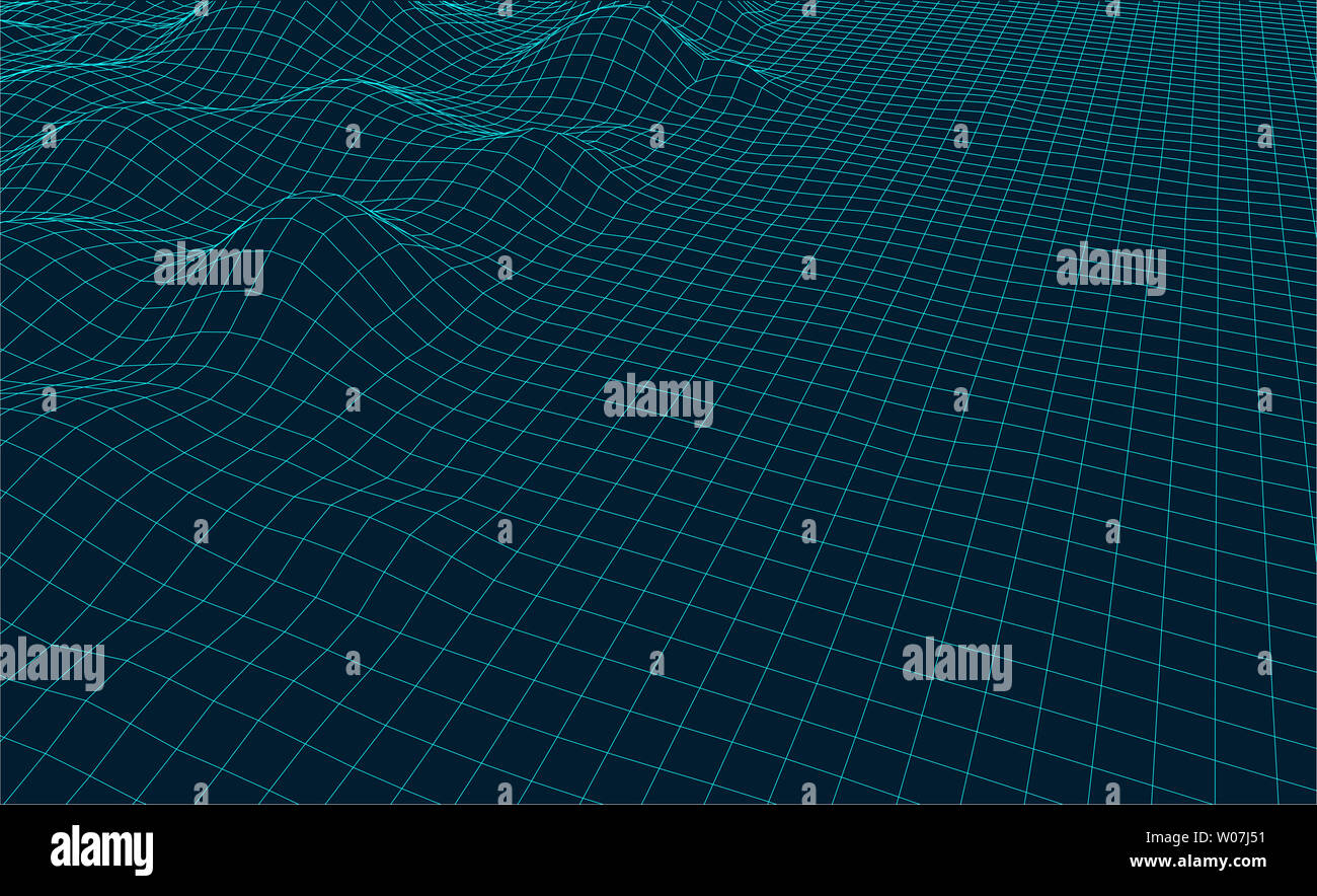 Abstract three-dimensional network background of big data concept, graphics with artificial intelligence concept Stock Photo