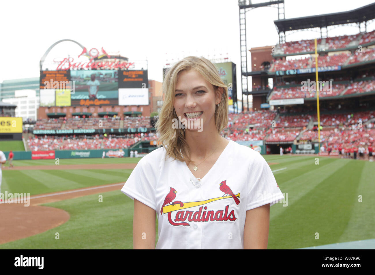 American model and L'Oreal Paris ambassador, Karlie Kloss smiles as she