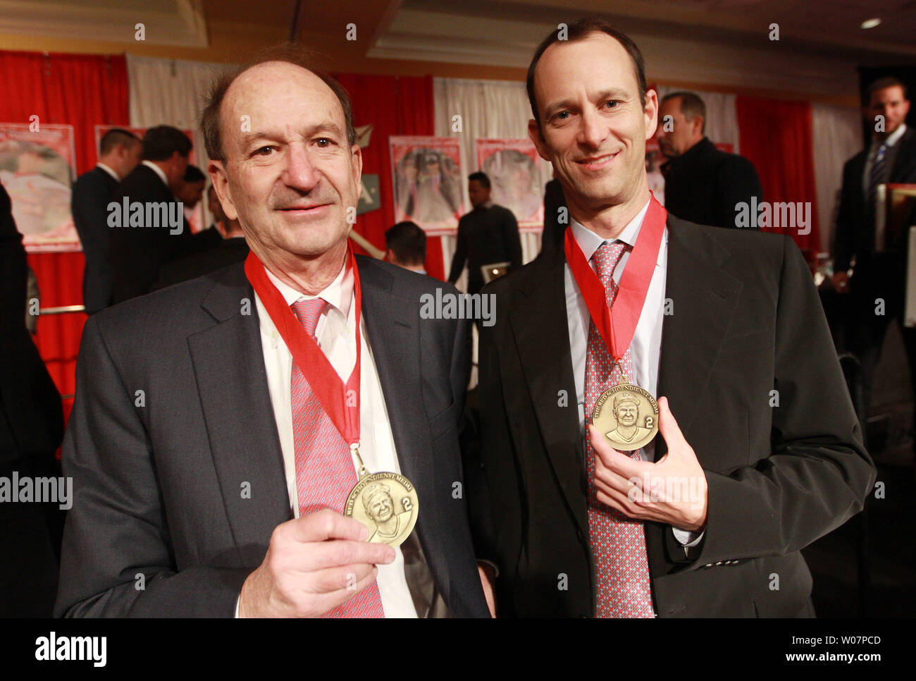 St. Louis Cardinals Chairman Bill DeWitt Jr. (L) and team president ...