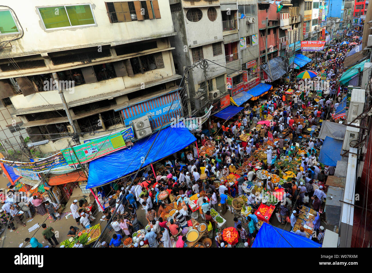 Chawk Bazar iftar market of Dhaka is well known for traditional spicy ...