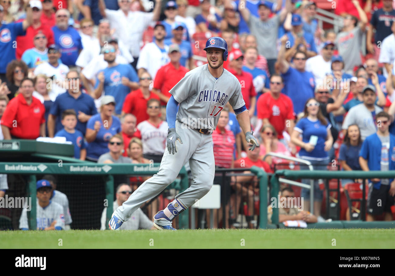 Chicago Cubs Javier Baez throws prior to the Cubs game against the White  Sox at Wrigley Field in Chicago Illinois on July 24, 2017. Photo by Aaron  Josefczyk/UPI Stock Photo - Alamy