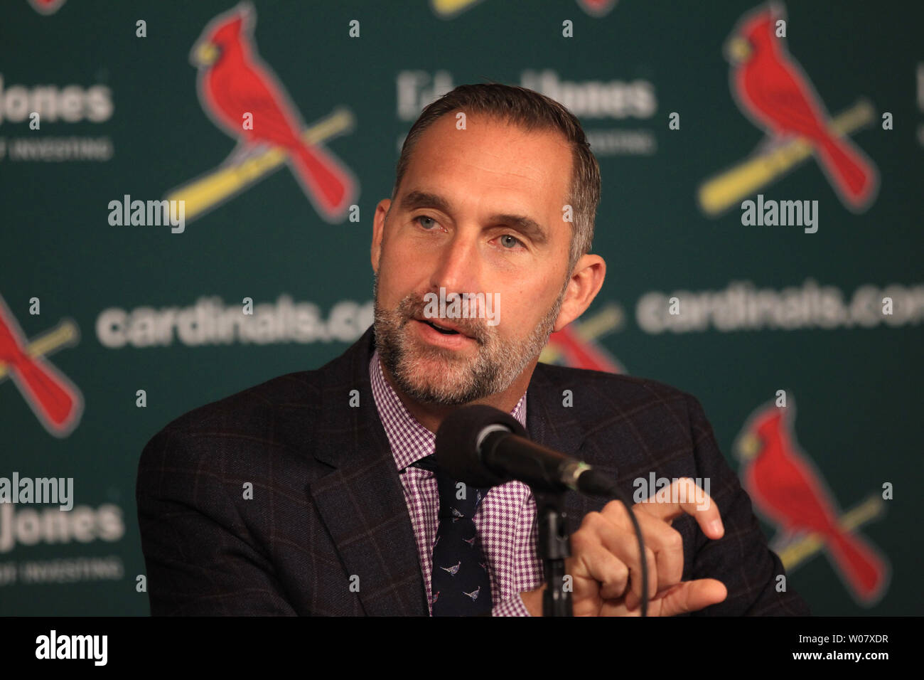 St. Louis Cardinals general manager John Mozeliak speaks before