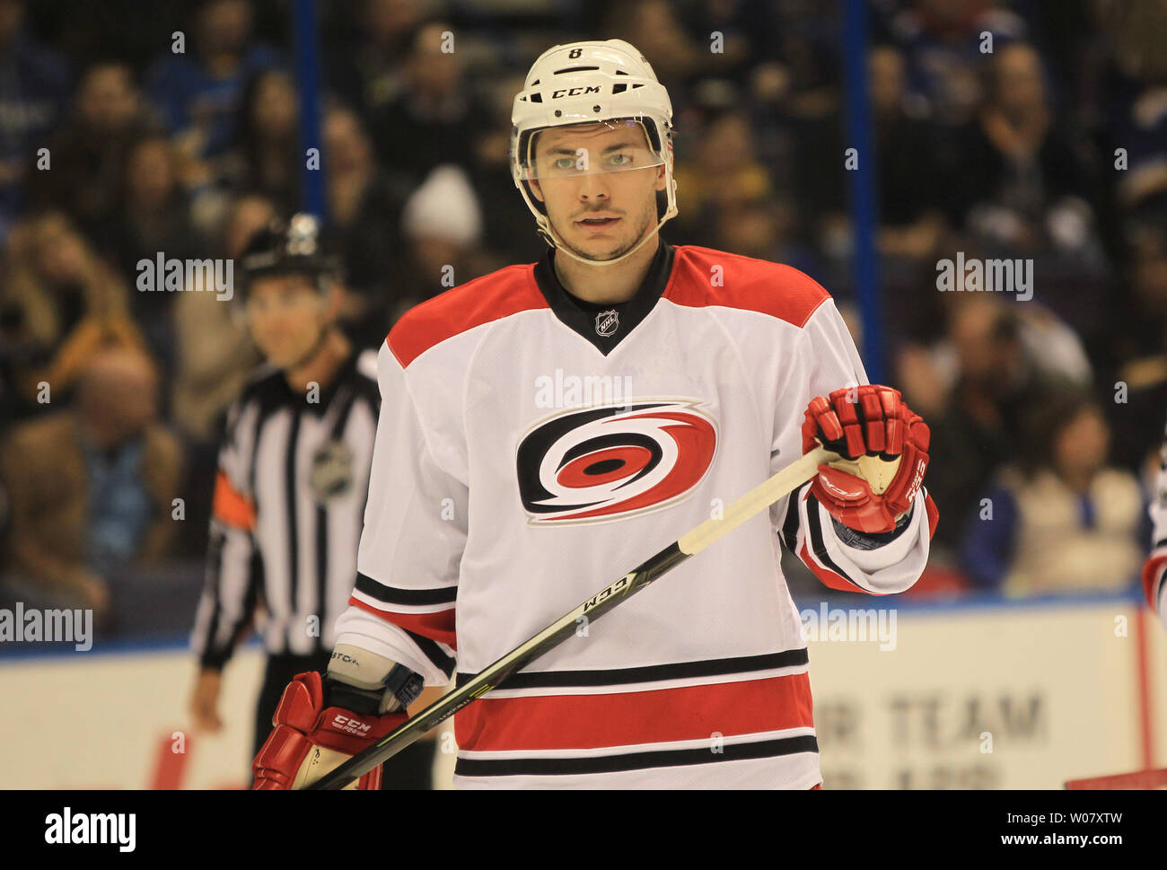 Ty Rackley Former St. Louis Blues now Carolina Hurricanes Ty Rattie waits for a ...