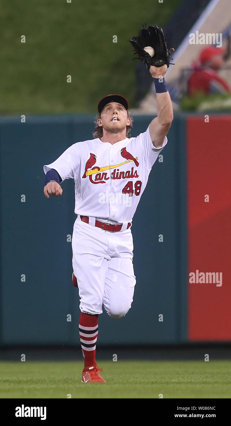 July 3. 2021: Cardinals centerfielder Harrison Bader (48) runs off the  field during the MLB game between the Saint Louis Cardinals and the  Colorado Rockies held at Coors Field in Denver Co. David Seelig/Cal Sport  Medi Stock Photo - Alamy