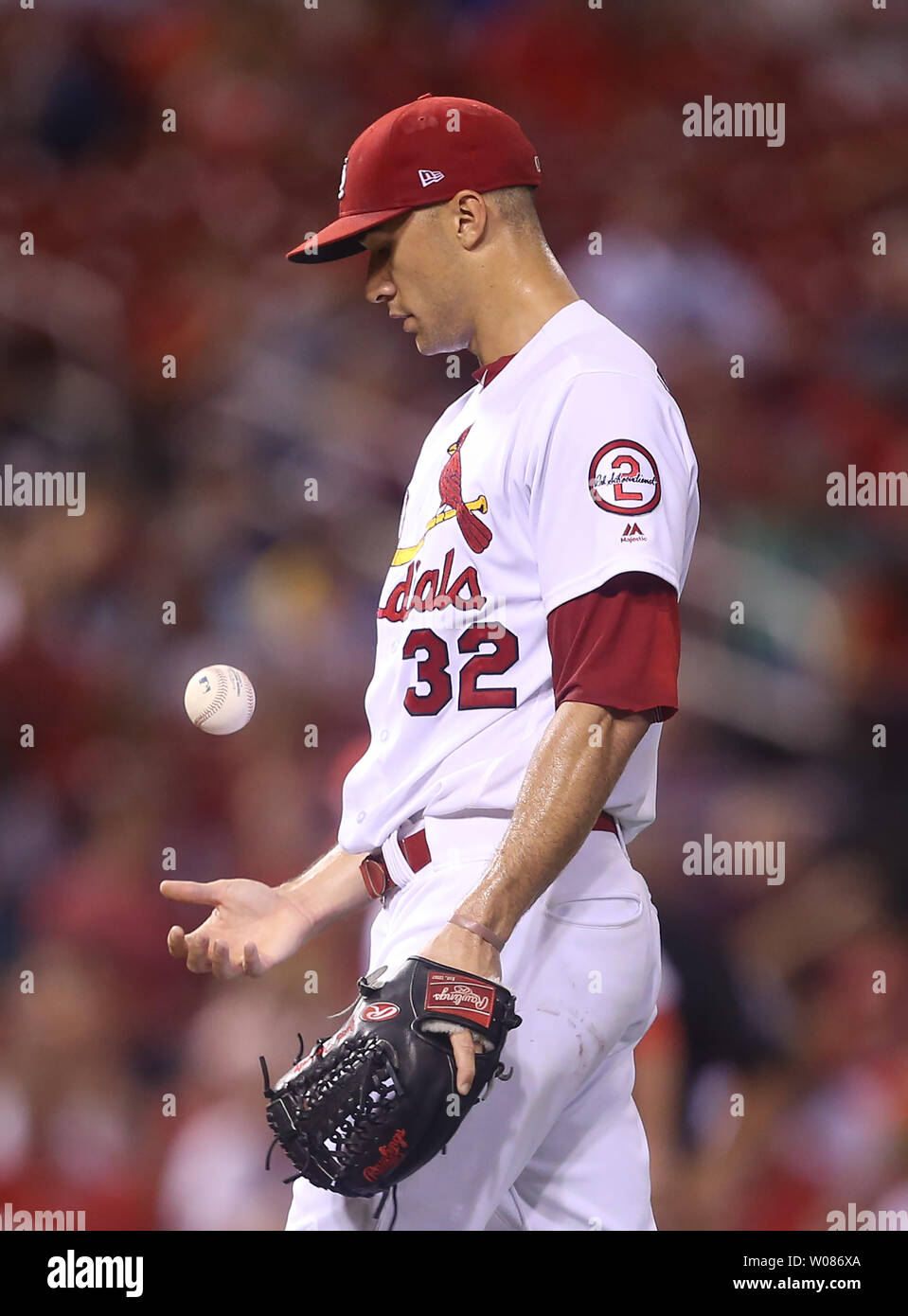 St. Louis Cardinals starting pitcher Jack Flaherty tosses the baseball