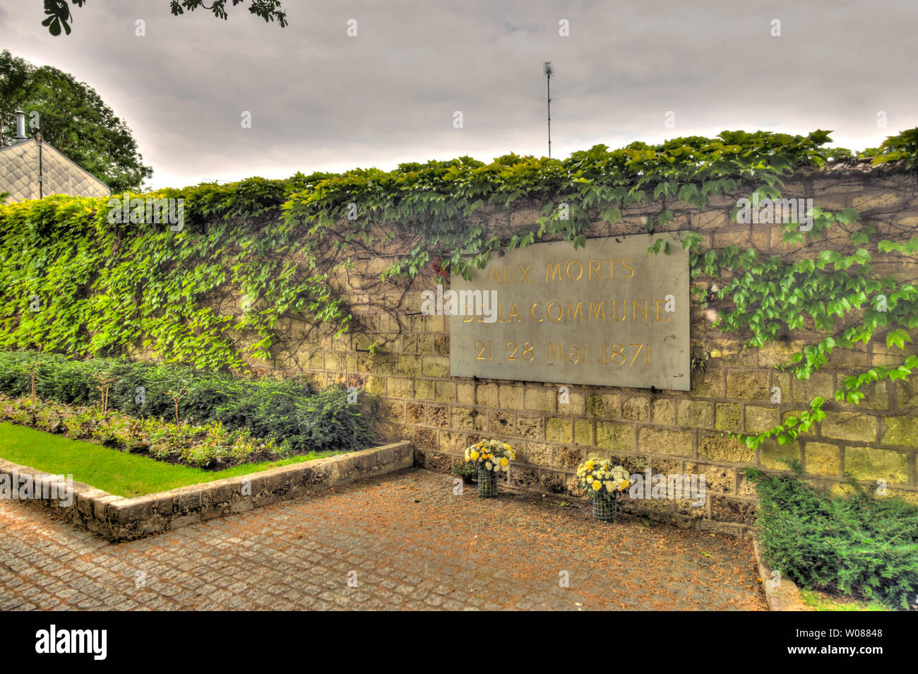 Mur des Fédérés, Paris Stock Photo