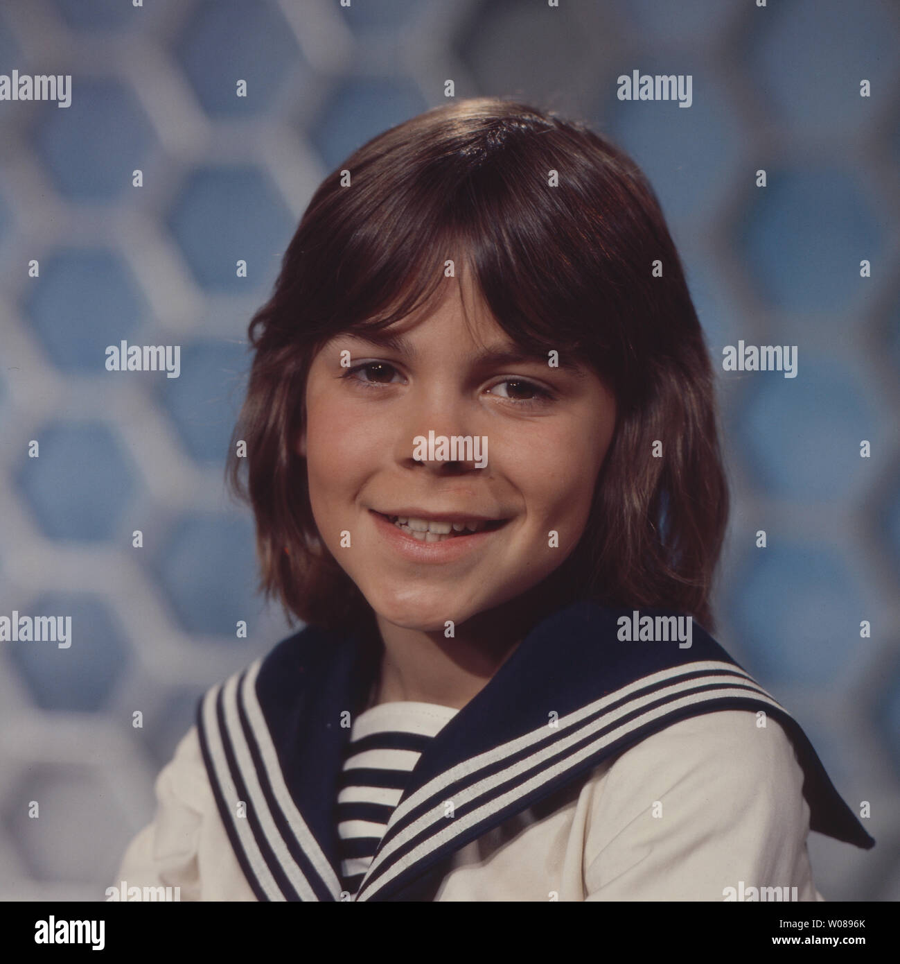 Nicki Alois Doff Jr., deutscher Kinderstarsänger, Deutschland ca. 1978. German schlager singer and child star Nicki Alois Doff Jr., Germany 1978. Stock Photo
