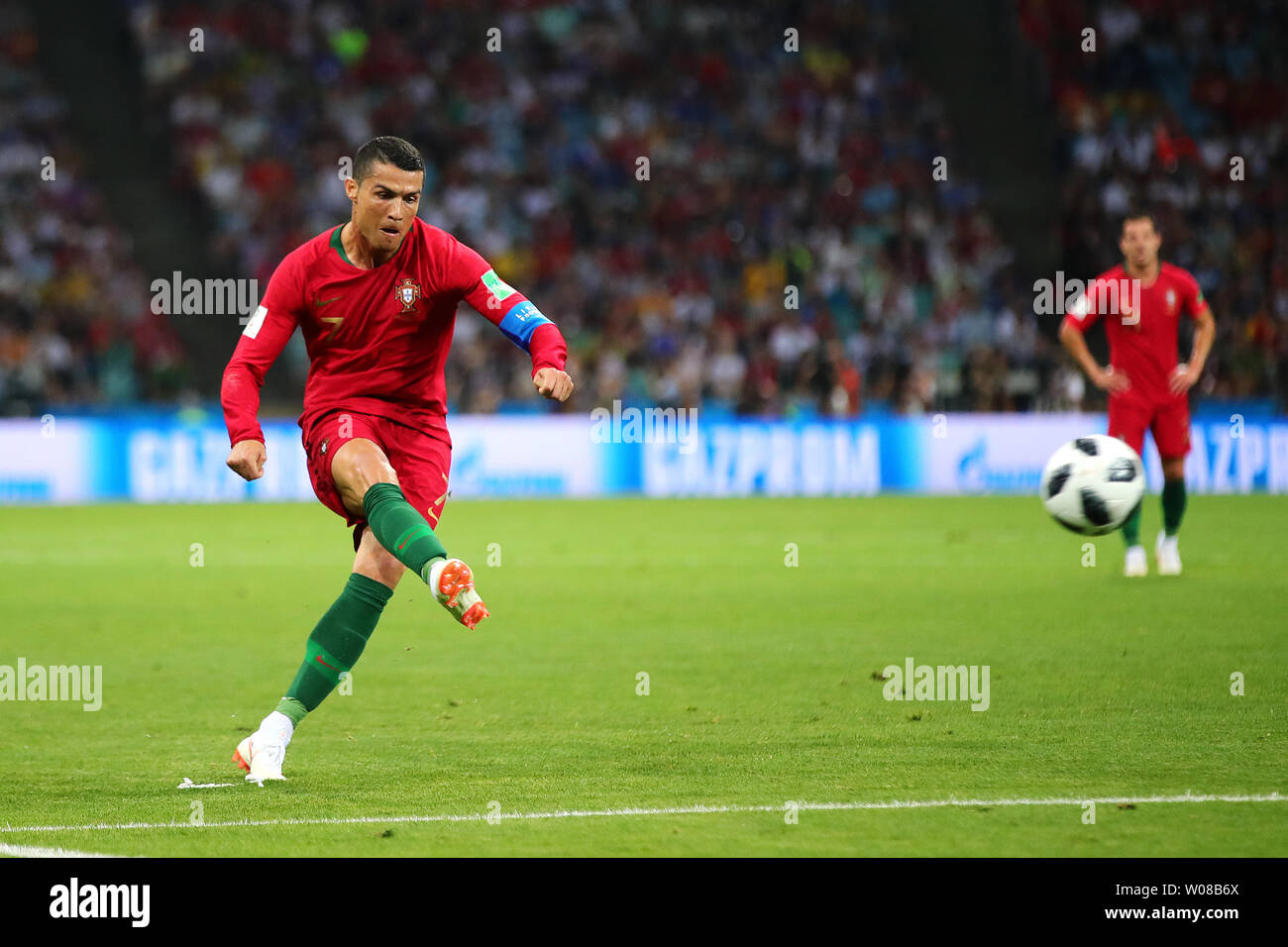 Sochi, Russia - June 15, 2018: Sochi, The Stadium Fisht. The Fans Filled  The Stadium. Match Portugal Vs Spain Stock Photo, Picture and Royalty Free  Image. Image 106260509.