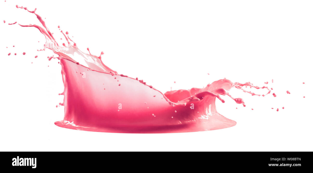 pink paint splash isolated on white background Stock Photo Alamy