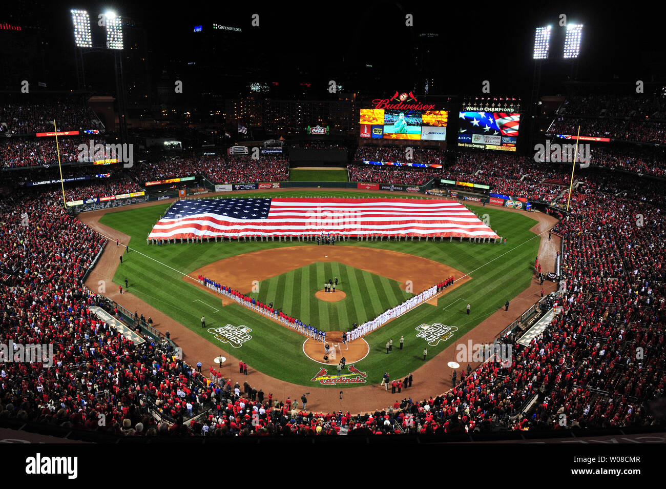St Louis Cardinals World Series Champions Replica Stadium Desk Clock 