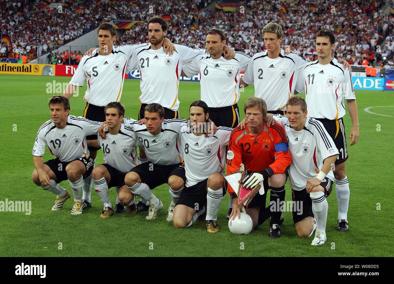 Germany's team poses for a picture before the consolation