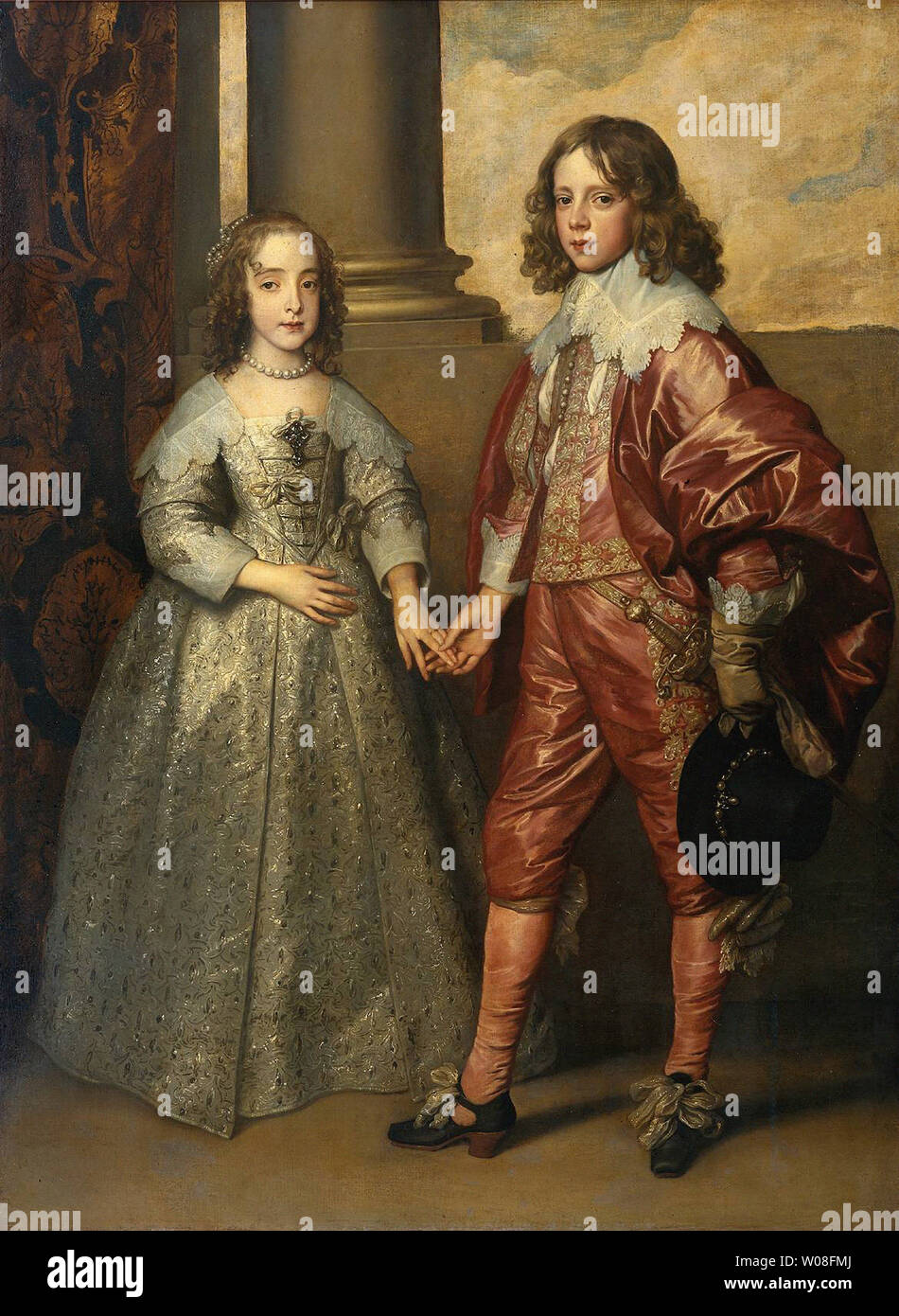 Anthony van Dyck - William Second Prince Orange Princess Henrietta Mary Stuart 1641 Stock Photo