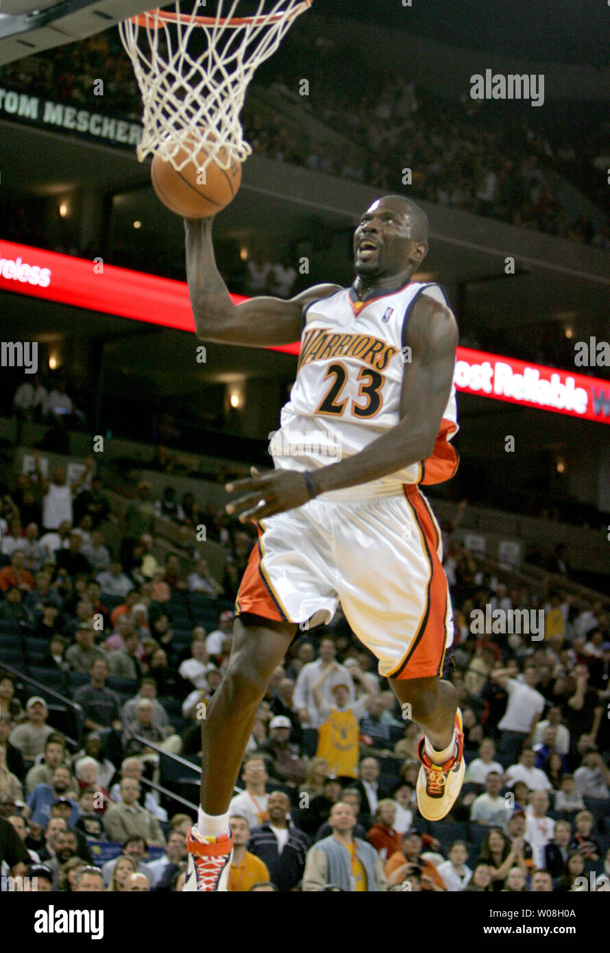 Golden State Warriors Jason Richardson 23 Goes Up For A Jam In The First Half Against