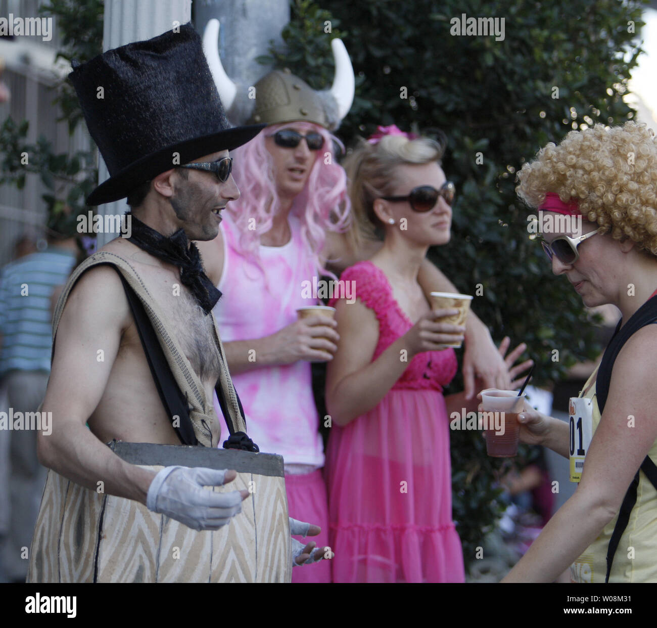 Runners participate in the 98th annual bay to breakers race through the