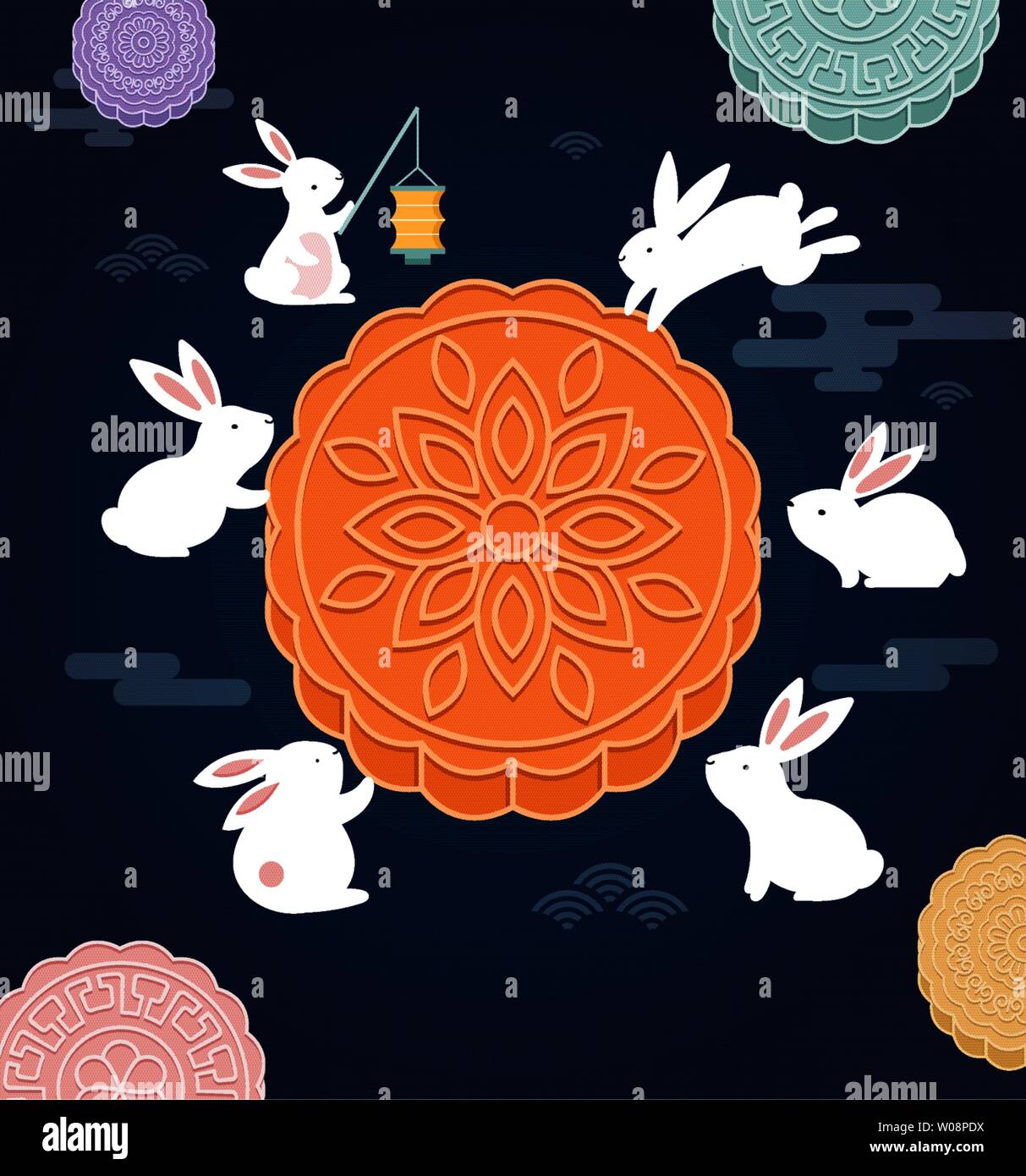 15+ Chinese Mooncake Festival Mid Autumn Festival Poster PNG