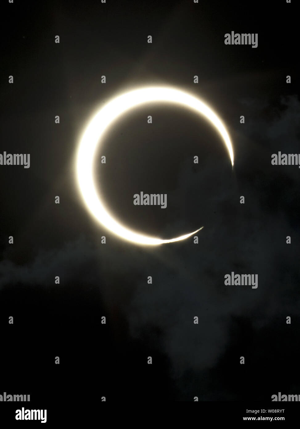 A annular solar eclipse is viewed from the Redfield Campus of the