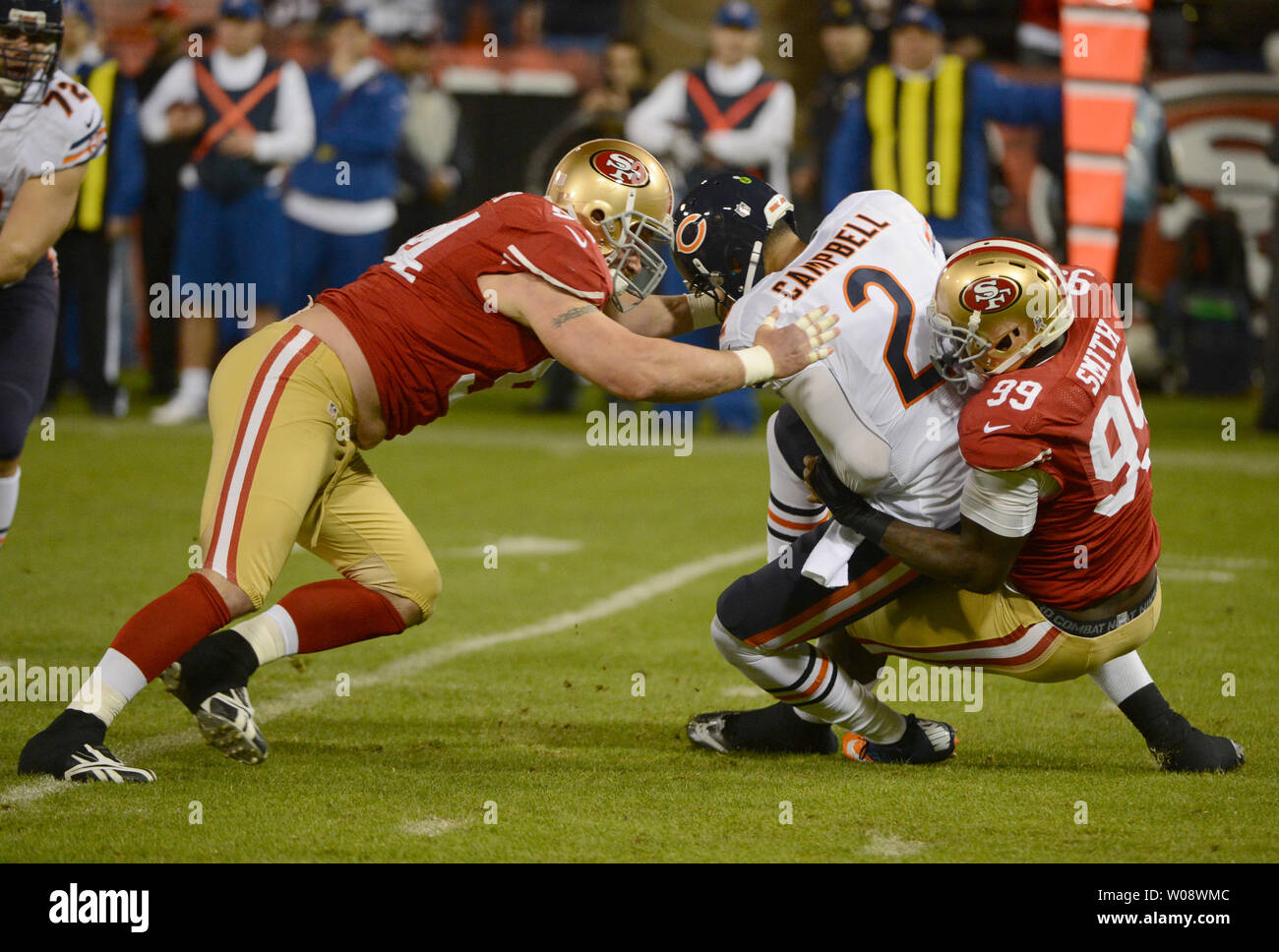 Campbell sacked 6 times, Bears lose 32-7 at 49ers