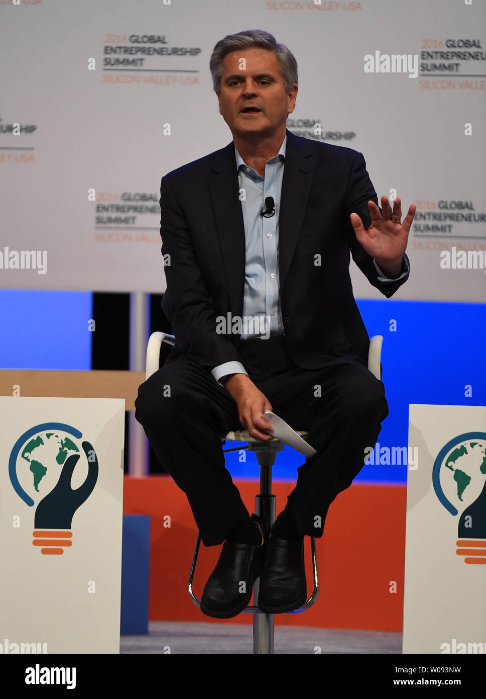 AOL co-founder Steve Case speaks at the Global Entrepreneurship Summit 2016 at Stanford University in Palo Alto, California on June 24,  2016. GES aims to connect American entrepreneurs and investors with international counterparts.          Photo by Terry Schmitt/UPI Stock Photo