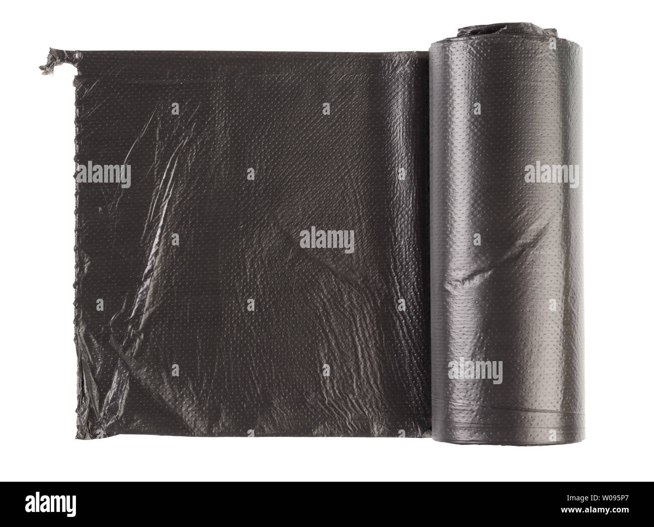 roll of plastic garbage bags isolated on white background Stock Photo ...