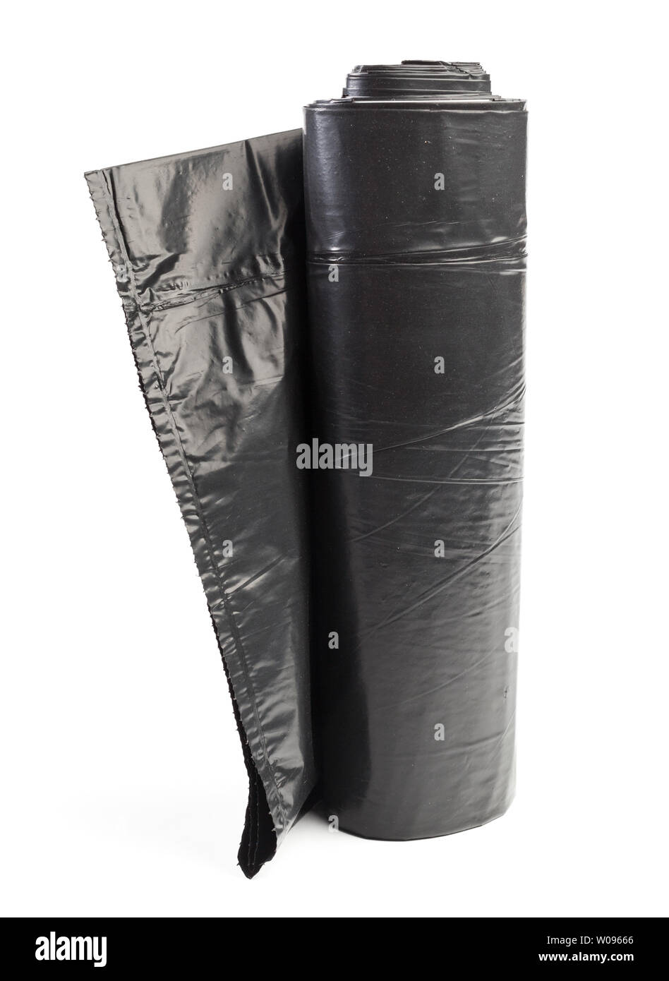 roll of plastic garbage bags isolated on white background Stock Photo ...