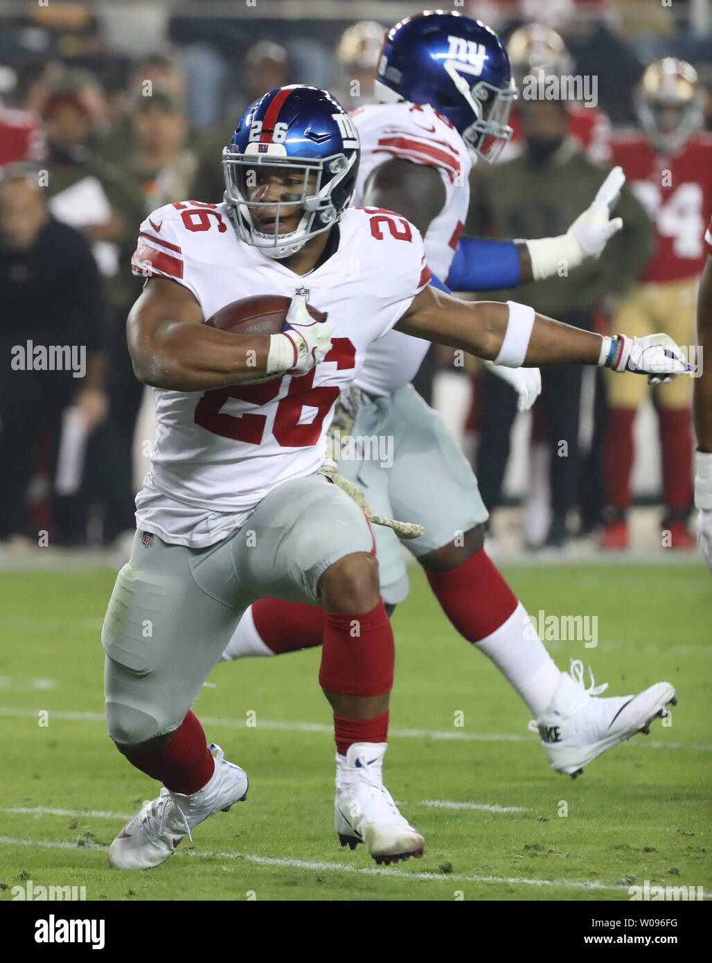 Giants running back Saquon Barkley gushes over rookie tackle Evan