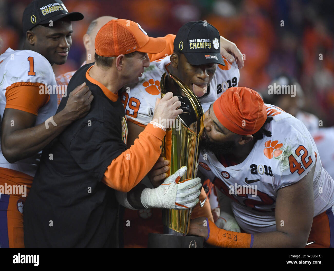 Christian Wilkins gave Dabo Swinney a wet willy amid title celebration