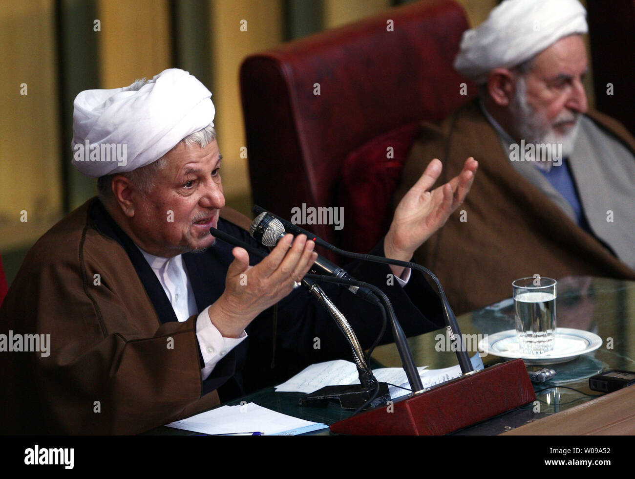 Chairman of Iran's Experts Assembly Hashemi Rafsanjani speaks during their annual session meeting on March 8, 2011, in Tehran, Iran. Rafsanjani lost his position as the head of the Experts Assembly to conservative cleric Ayatollah Mahdavi Kani.     UPI Stock Photo