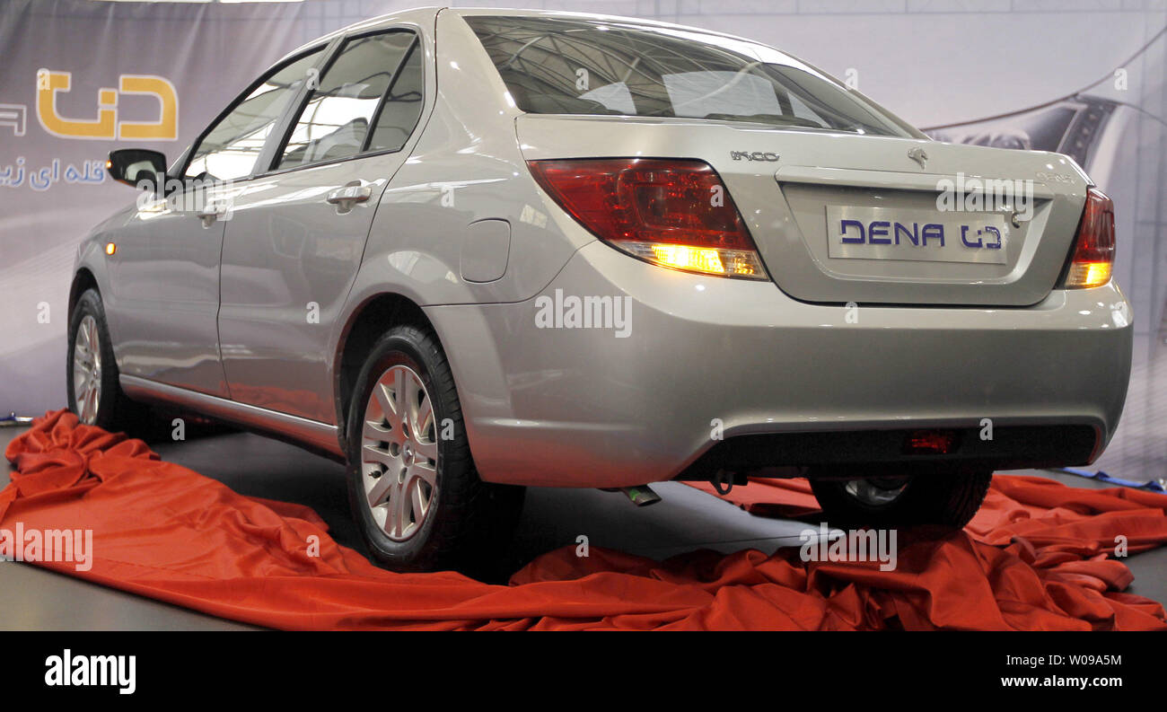 Iran's top automaker Iran Khodro unveils a new car called 'Dena' in